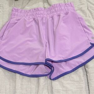 Athleta Purple Athletic Shorts with Elastic Waistband